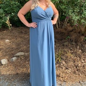 David’s Bridal, Dusty Blue color bridesmaids dress, Size 14